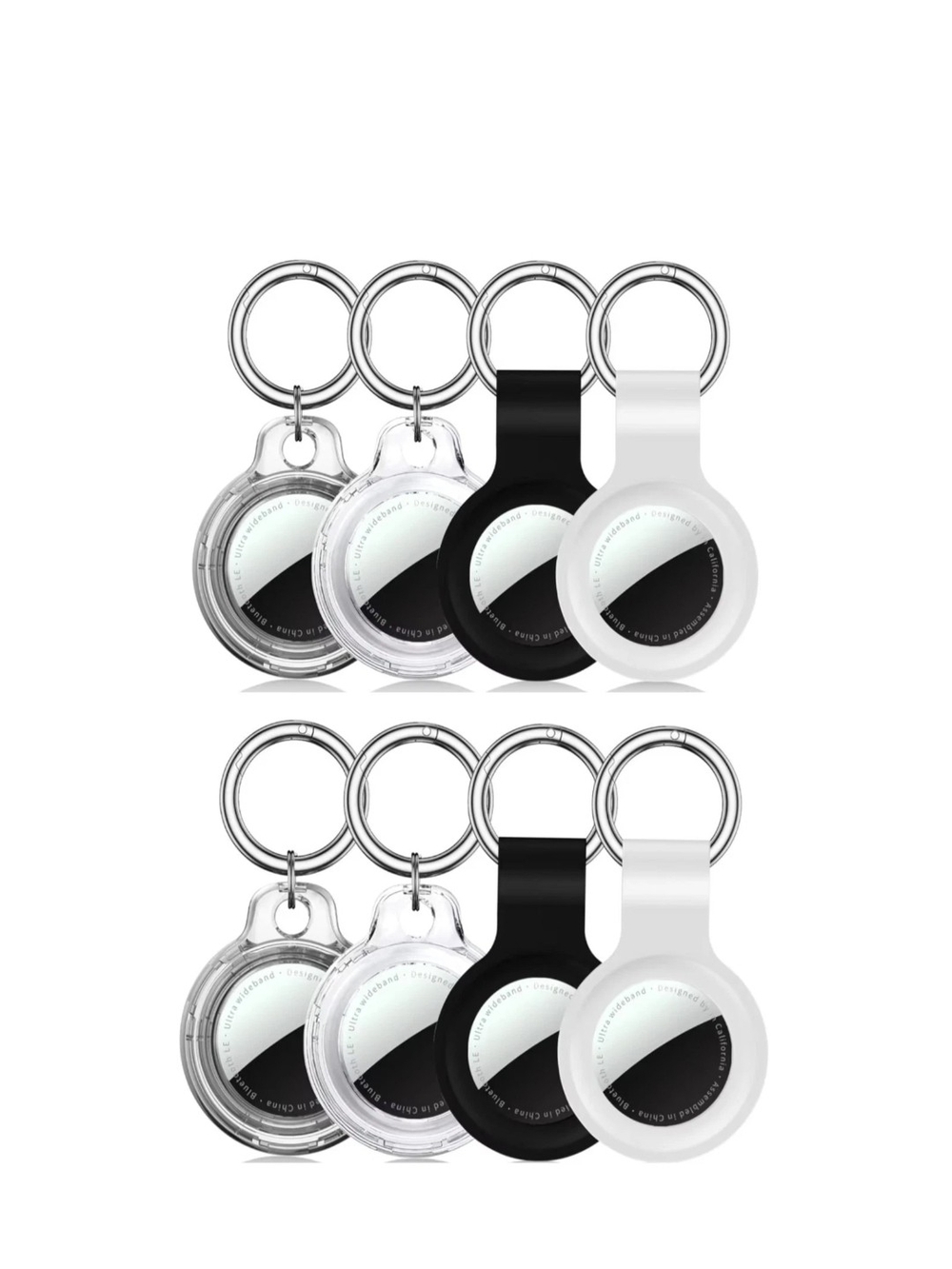 AirTag Holder 8 Pack Waterproof AirTag Keychain Holder 2 Styles